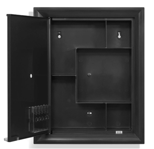 Nilkamal Gem Rich Look Bathroom Plastic Corner Cabinet with Mirror|Bathroom Mirrors |1 Door |Storage (Black) - Image 3